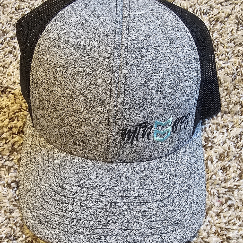 Gray and Black Women's Trucker Hat